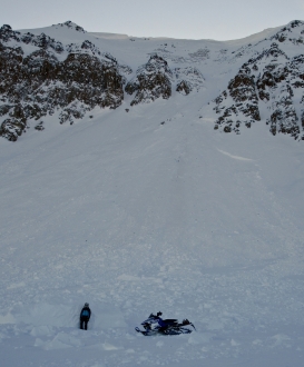 Natural Avalanche on Sheep mtn. near Cooke City