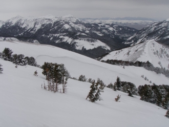 Remotely Triggered Avalanche - Backcountry on Lone Mountain