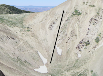 Location of Sacajewea Avalanche