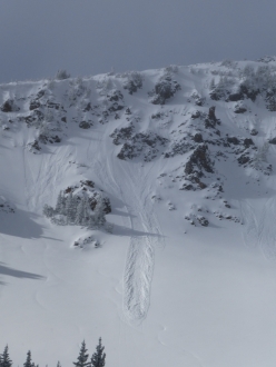 Loose snow avalanche - Mt. Blackmore 2/16/15